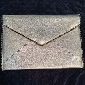 Rebecca Minkoff Metallic Silver Clutch